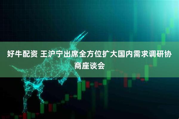 好牛配资 王沪宁出席全方位扩大国内需求调研协商座谈会