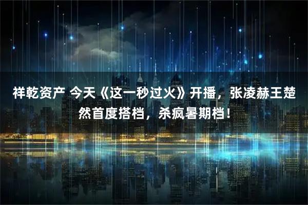 祥乾资产 今天《这一秒过火》开播，张凌赫王楚然首度搭档，杀疯暑期档！